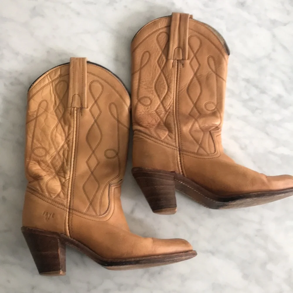 Vintage Frye Cowgirl Boots - Picture 2 of 5